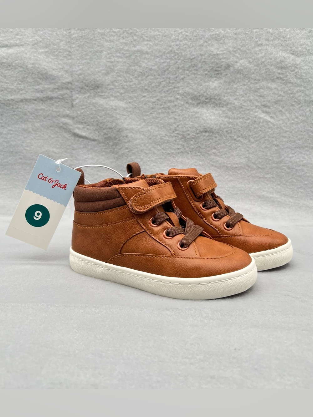 Toddler Boy Aidan Sneaker Boots by Cat & Jack Cognac Size 9 New With Tags